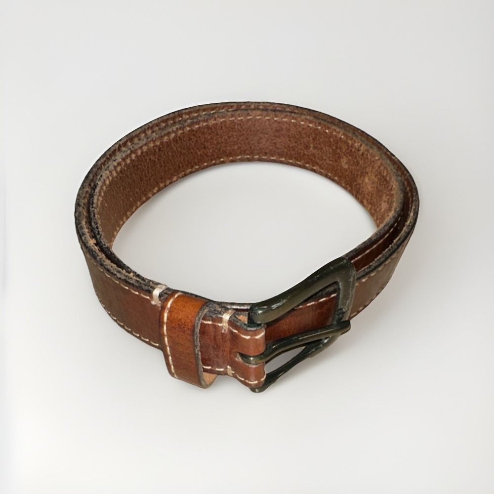 Mara Signora Brown Buckle Adjustable Handmade Men's Dress Belt Size 36/90 Italy
